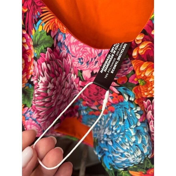 Free People x Reina Olga Funky Print Floral Cheeky One-Piece Swimsuit Womens Siz - Picture 7 of 10